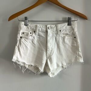 Talula aritzia white denim shorts